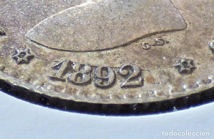 Monedas de Espa&ntilde;a: 50 C&Eacute;NTIMOS DE 1892, FECHA CON ERROR 8 SOBRE 9