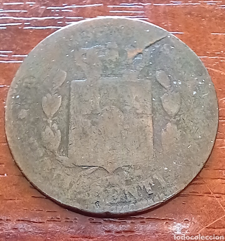 Monedas de Espa&ntilde;a: Moneda de cobre Alfonso XIl. 1878 - Foto 2