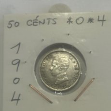 Monedas de España: MONEDA DE PLATA 50 CÉNTIMOS ALFONSO XIII 1904*0*4