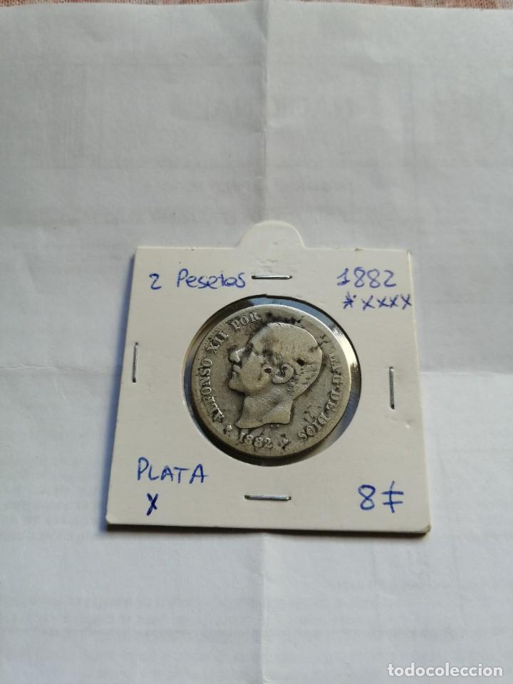 Monedas de Espa&ntilde;a: 2 peseta 1882 plata Alfonso XII - Foto 1