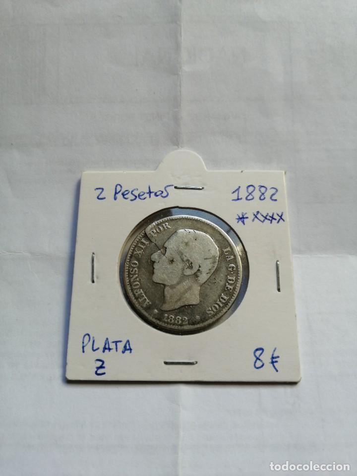 Monedas de Espa&ntilde;a: 2 peseta 1882 plata Alfonso XII - Foto 1