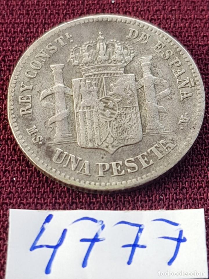 Monedas de Espa&ntilde;a: Alfonso XII una peseta 1885 - Foto 2