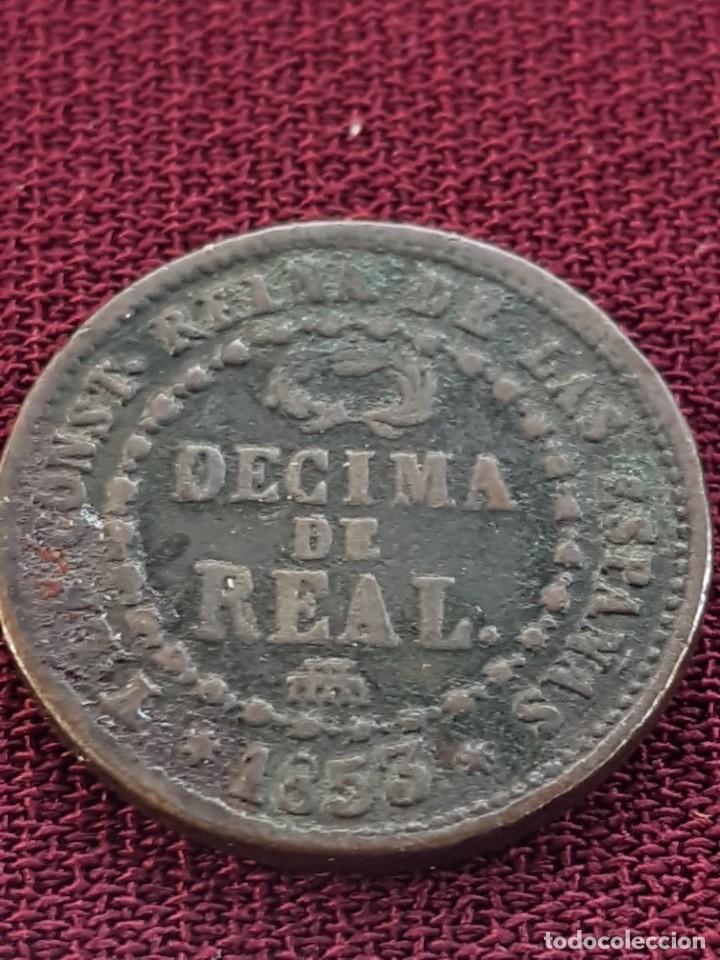Monedas de Espa&ntilde;a: Isabel II, decima de real 1853 Madrid - Foto 1