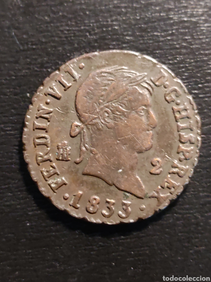 Monedas de Espa&ntilde;a: 2 maraved&iacute;s 1833 Segovia - Foto 1