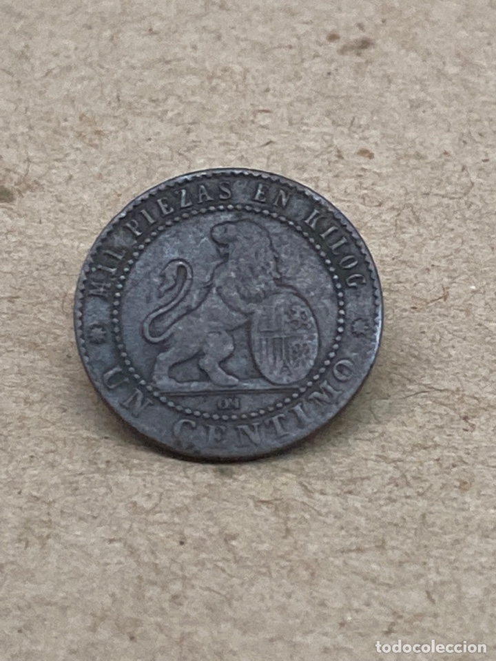 Monedas de Espa&ntilde;a: Moneda de 1 c&eacute;ntimo 1870 - Foto 1