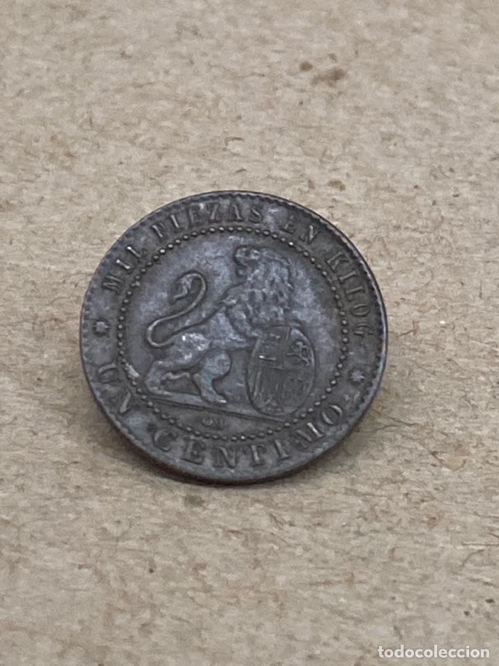 Monedas de Espa&ntilde;a: Moneda de un c&eacute;ntimo 1870 - Foto 2