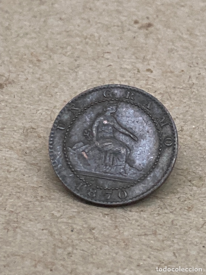 Monedas de Espa&ntilde;a: Moneda de un c&eacute;ntimo 1870 - Foto 1