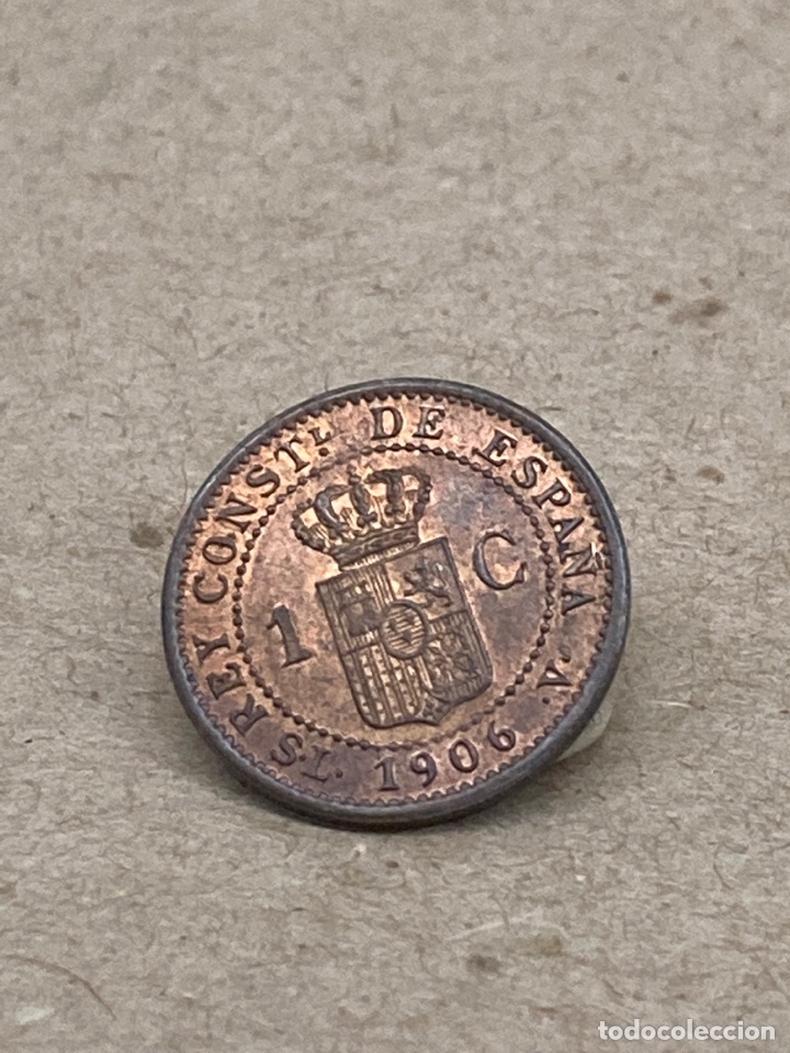 Monedas de Espa&ntilde;a: Moneda un c&eacute;ntimo 1906 - Foto 2