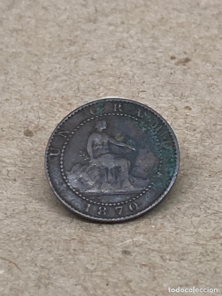 Monedas de Espa&ntilde;a: Moneda de un c&eacute;ntimo 1870 - Foto 2