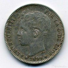 Monedas de España: ALFONSO XIII - 1 PESETA 1899 (*18-99) MADRID SG V - EBC. Lote 323704448