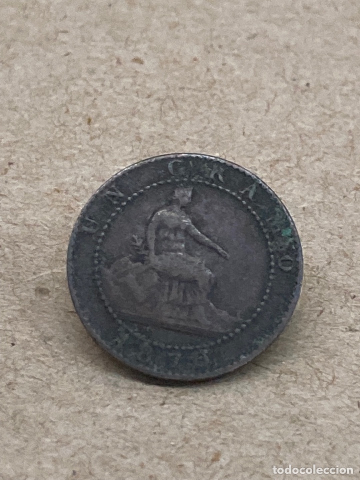 Monedas de Espa&ntilde;a: Moneda de un c&eacute;ntimo 1870 - Foto 2