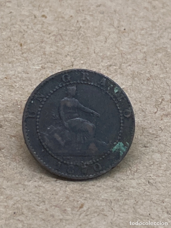 Monedas de Espa&ntilde;a: Moneda de un c&eacute;ntimo 1870 - Foto 1