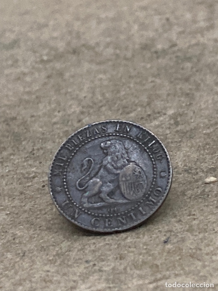 Monedas de Espa&ntilde;a: Moneda de un c&eacute;ntimo 1870 - Foto 2