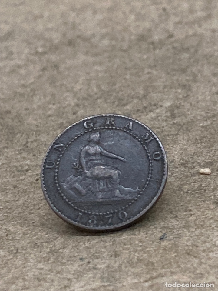 Monedas de Espa&ntilde;a: Moneda de un c&eacute;ntimo 1870 - Foto 1
