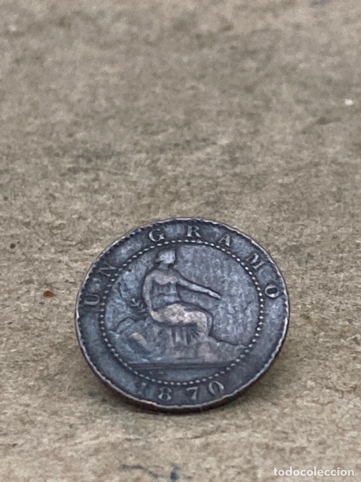 Monedas de Espa&ntilde;a: Moneda de un c&eacute;ntimo 1870 - Foto 2
