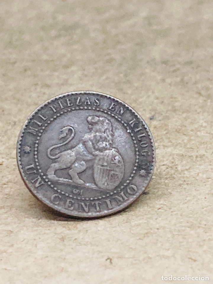 Monedas de Espa&ntilde;a: Moneda de un c&eacute;ntimo 1870 - Foto 2