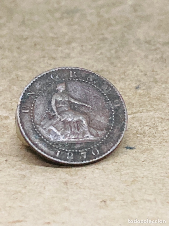 Monedas de Espa&ntilde;a: Moneda de un c&eacute;ntimo 1870 - Foto 1
