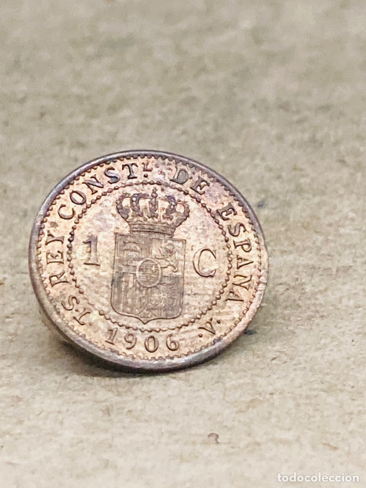 Monedas de Espa&ntilde;a: Moneda de un c&eacute;ntimo 1906 - Foto 1