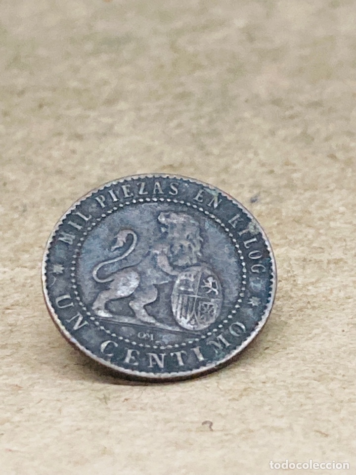 Monedas de Espa&ntilde;a: Moneda de un c&eacute;ntimo 1870 - Foto 2