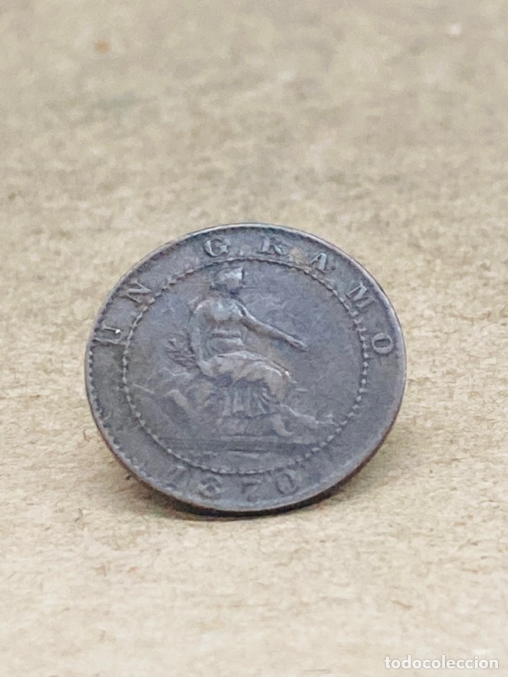Monedas de Espa&ntilde;a: Moneda de un c&eacute;ntimo 1870 - Foto 1