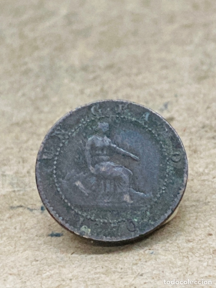 Monedas de Espa&ntilde;a: Moneda de un c&eacute;ntimo 1870 - Foto 2