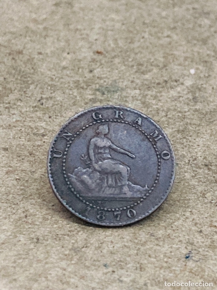 Monedas de Espa&ntilde;a: Moneda de un c&eacute;ntimo 1870 - Foto 2