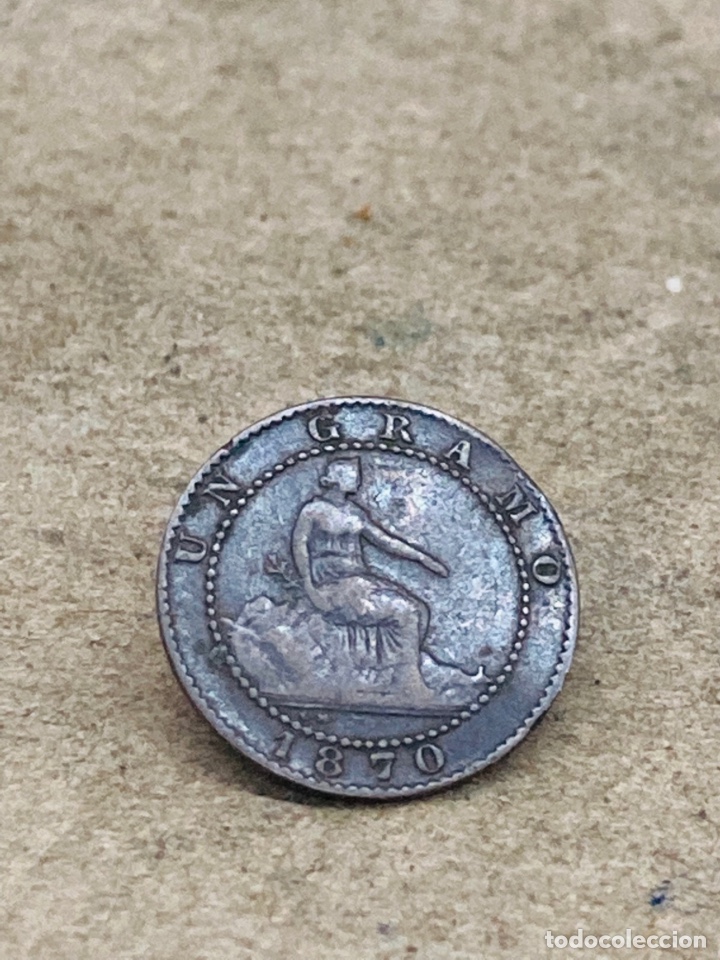 Monedas de Espa&ntilde;a: Moneda de un c&eacute;ntimo 1870 - Foto 2