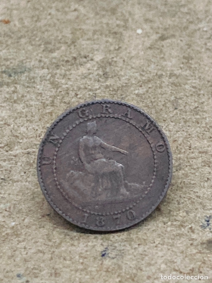Monedas de Espa&ntilde;a: Moneda un c&eacute;ntimo 1870 - Foto 1