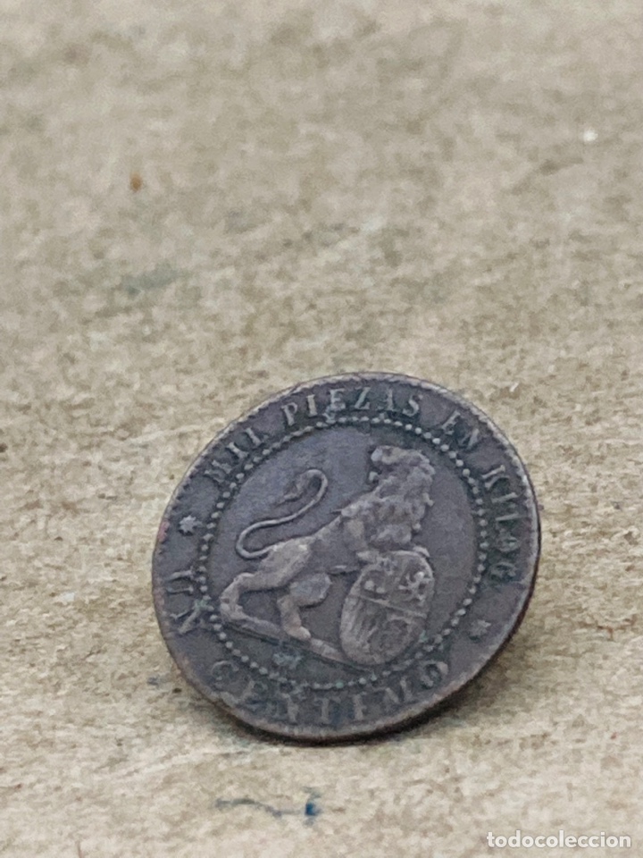 Monedas de Espa&ntilde;a: Moneda de un c&eacute;ntimo 1870 - Foto 2