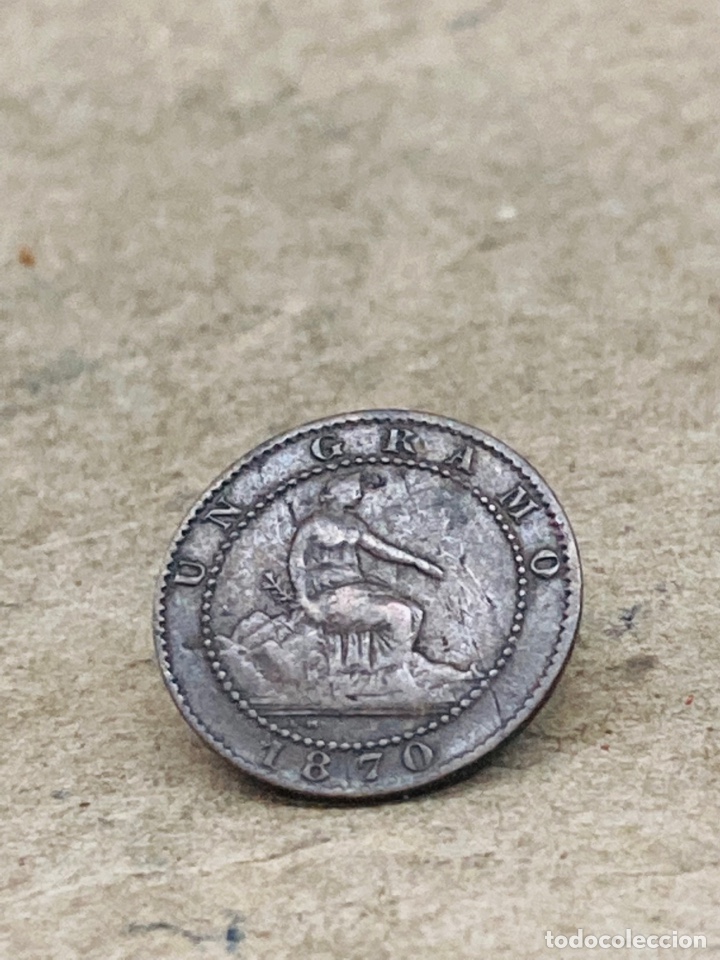Monedas de Espa&ntilde;a: Moneda de un c&eacute;ntimo 1870 - Foto 1