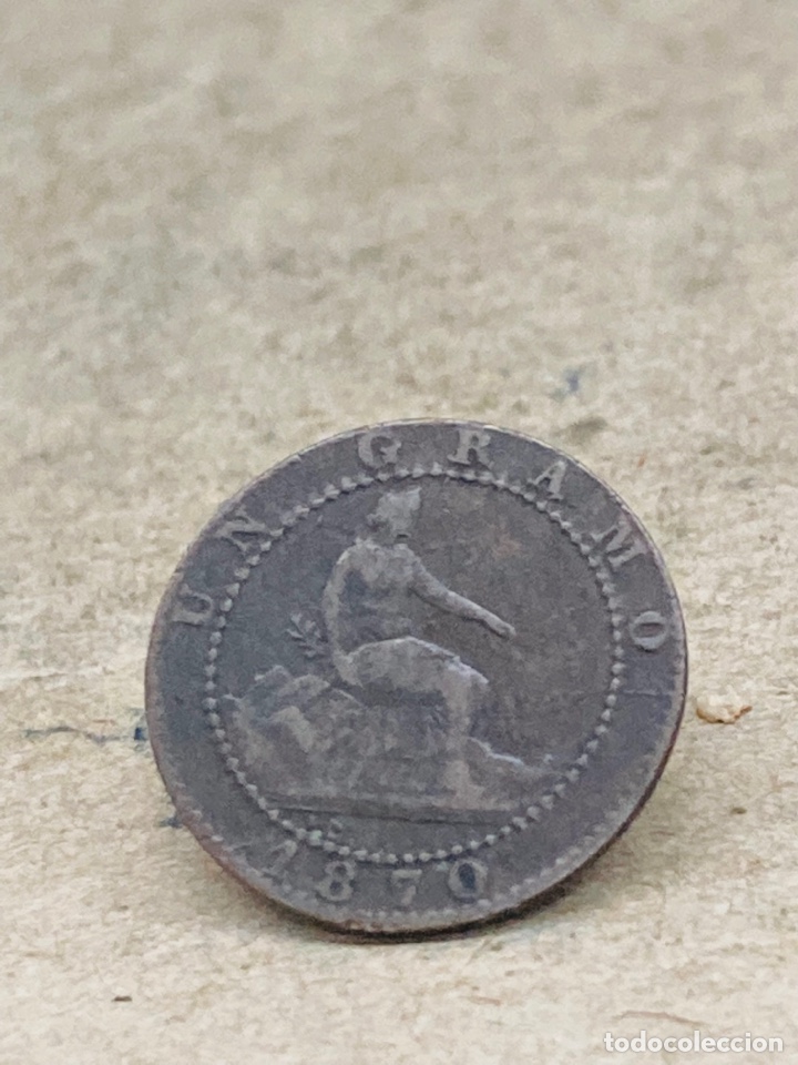 Monedas de Espa&ntilde;a: Moneda de un c&eacute;ntimo 1870 - Foto 2