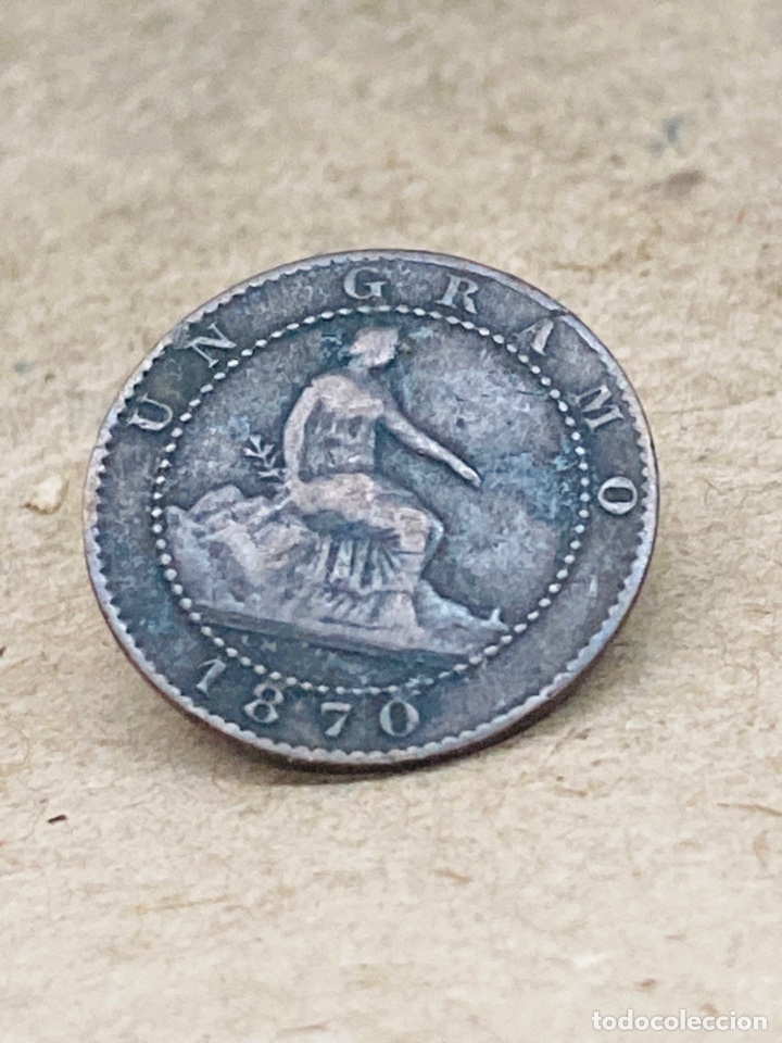 Monedas de Espa&ntilde;a: Moneda de un c&eacute;ntimo 1870 - Foto 2