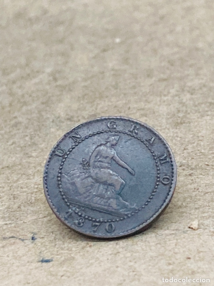 Monedas de Espa&ntilde;a: Moneda de un c&eacute;ntimo 1870 - Foto 1