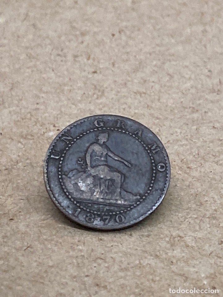 Monedas de Espa&ntilde;a: Moneda de un c&eacute;ntimo 1870 - Foto 2