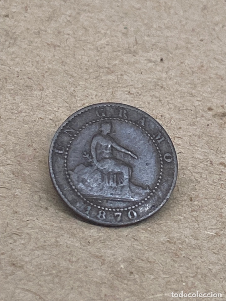 Monedas de Espa&ntilde;a: Moneda de un c&eacute;ntimo 1870 - Foto 2