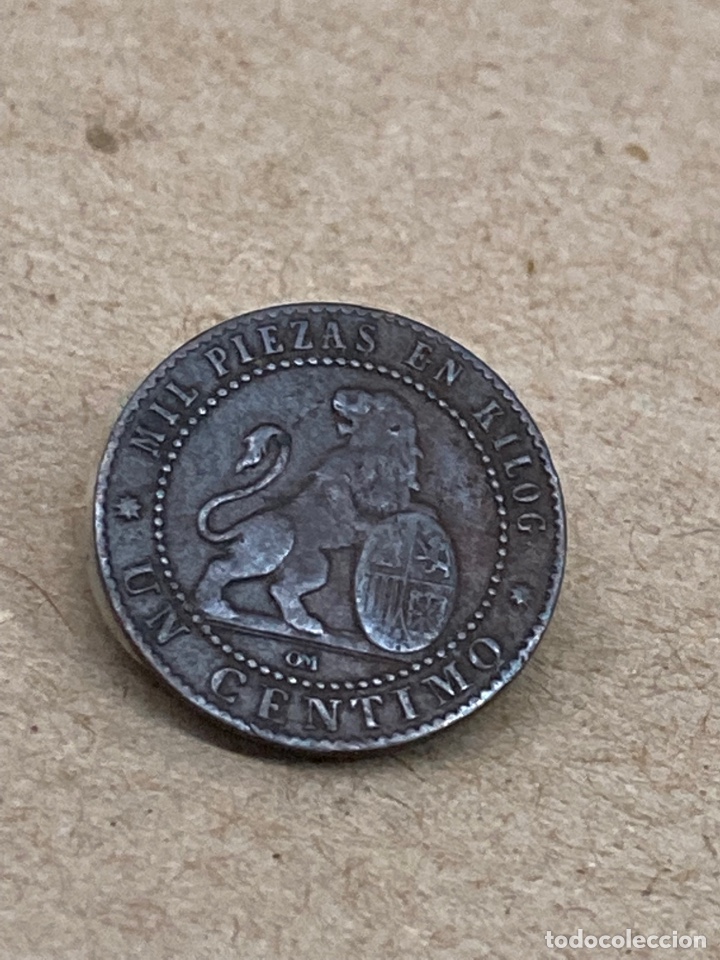 Monedas de Espa&ntilde;a: Moneda de un c&eacute;ntimo 1870 - Foto 2
