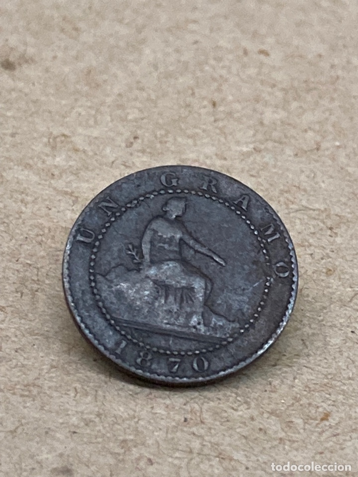 Monedas de Espa&ntilde;a: Moneda de un c&eacute;ntimo 1870 - Foto 1