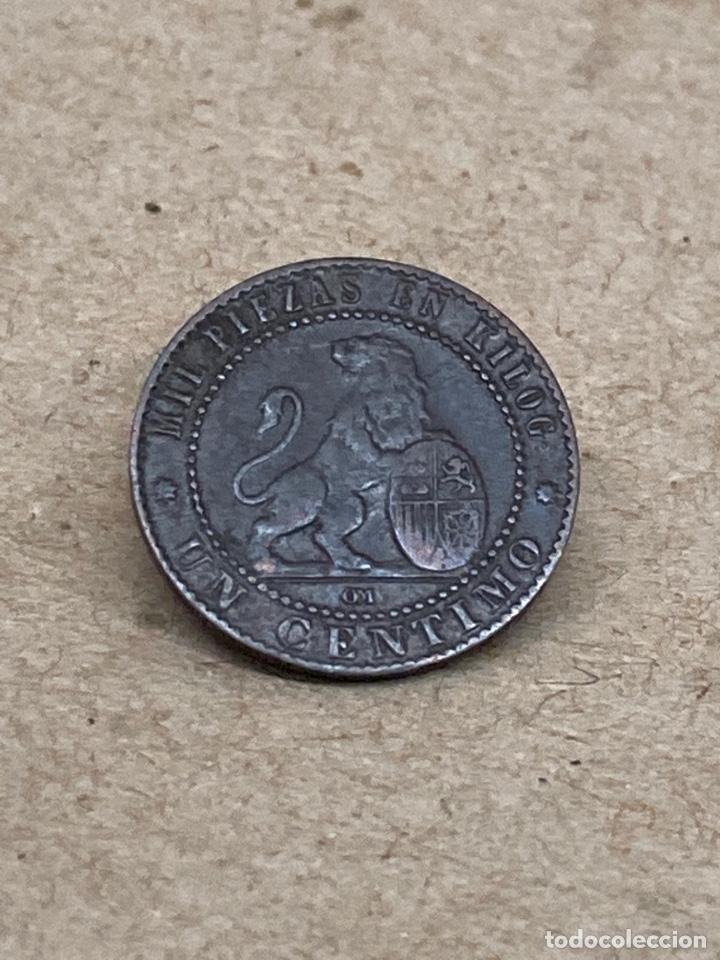 Monedas de Espa&ntilde;a: Moneda de un c&eacute;ntimo 1870 - Foto 2