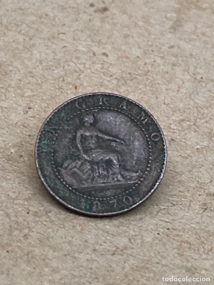 Monedas de Espa&ntilde;a: Moneda de un c&eacute;ntimo 1870 - Foto 2