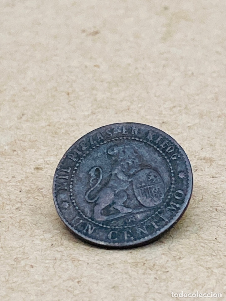Monedas de Espa&ntilde;a: Moneda de un c&eacute;ntimo 1870 - Foto 2