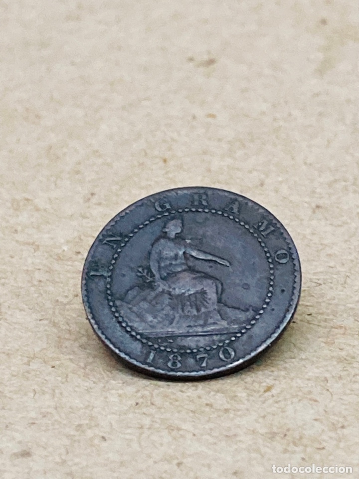 Monedas de Espa&ntilde;a: Moneda de un c&eacute;ntimo 1870 - Foto 2