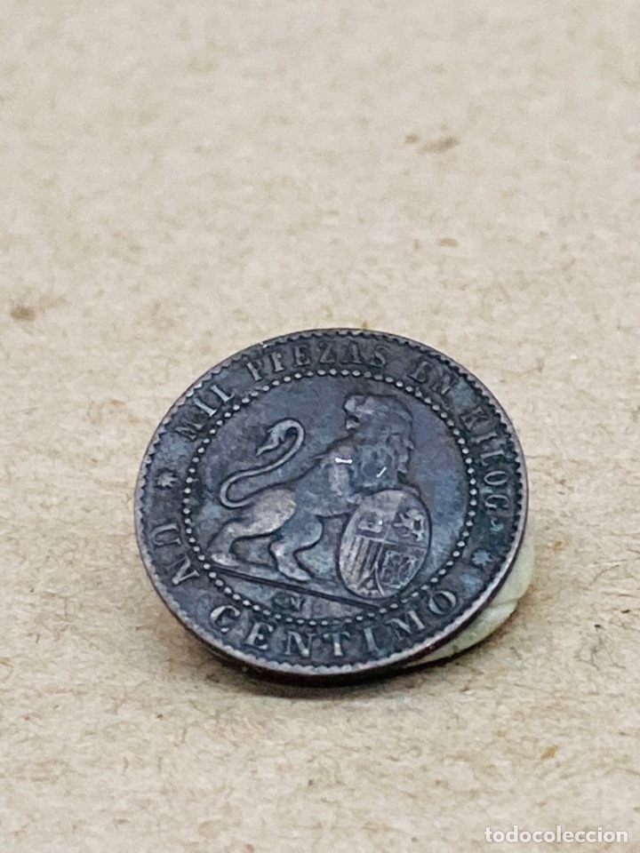 Monedas de Espa&ntilde;a: Moneda de un c&eacute;ntimo 1870 - Foto 2