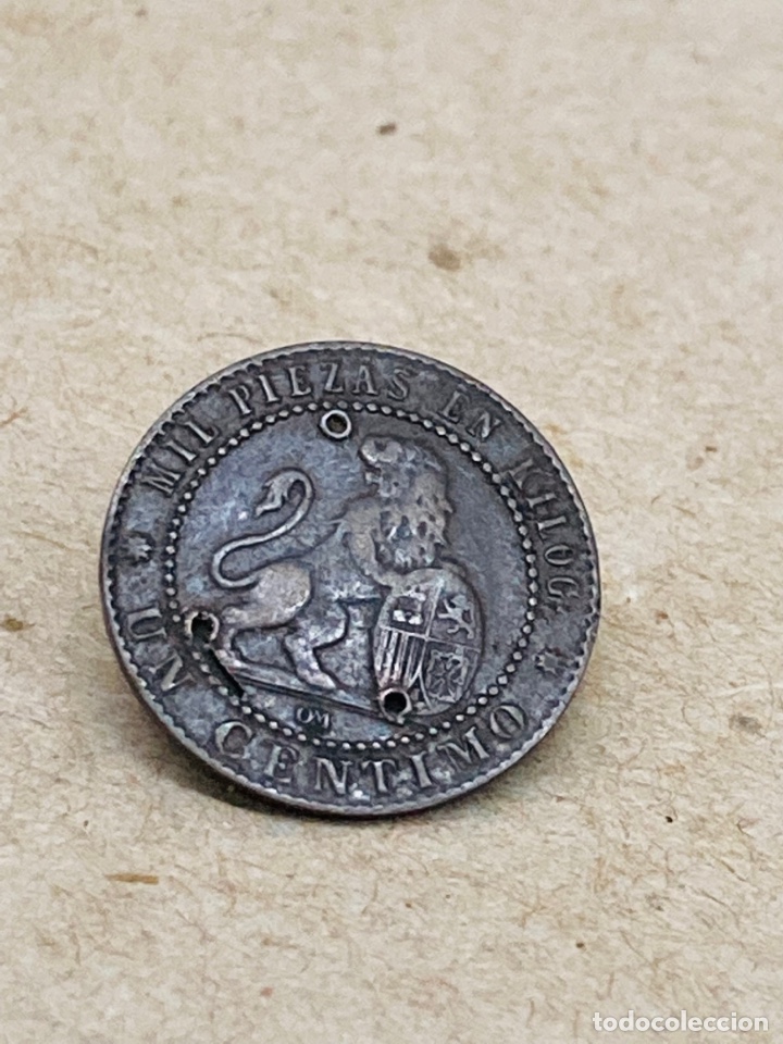 Monedas de Espa&ntilde;a: Moneda de un c&eacute;ntimo 1870 - Foto 2