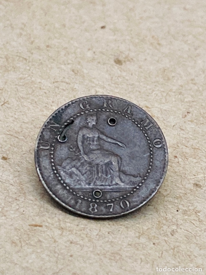 Monedas de Espa&ntilde;a: Moneda de un c&eacute;ntimo 1870 - Foto 1