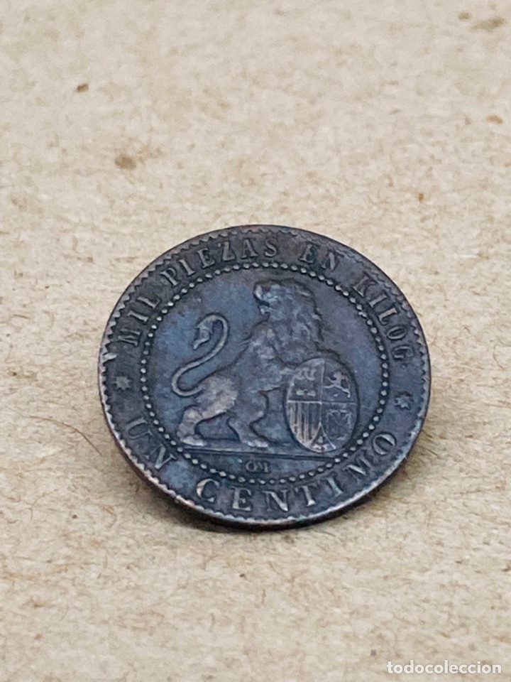 Monedas de Espa&ntilde;a: Moneda de un c&eacute;ntimo 1870 - Foto 2