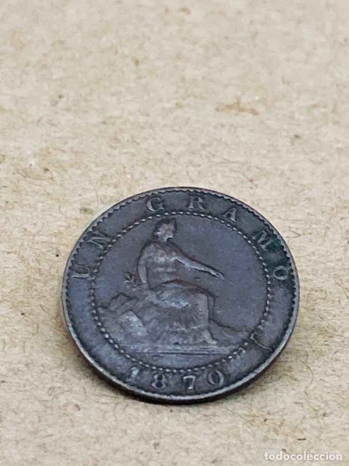 Monedas de Espa&ntilde;a: Moneda de un c&eacute;ntimo 1870 - Foto 1
