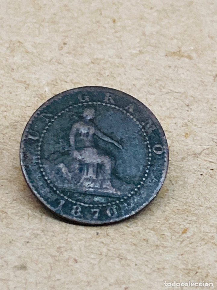 Monedas de Espa&ntilde;a: Moneda de un c&eacute;ntimo 1870 - Foto 2