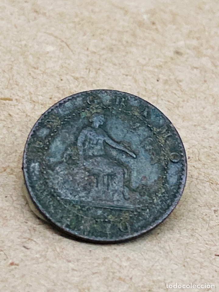 Monedas de Espa&ntilde;a: Moneda de un c&eacute;ntimo 1870 - Foto 2