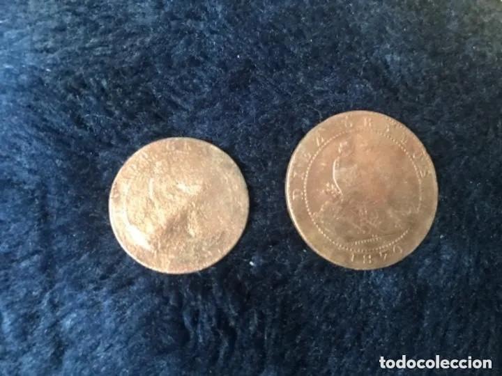 Monedas de Espa&ntilde;a: LOTE DOS MONEDAS 5 y 10 C&Eacute;NTIMOS 1870 - Foto 1