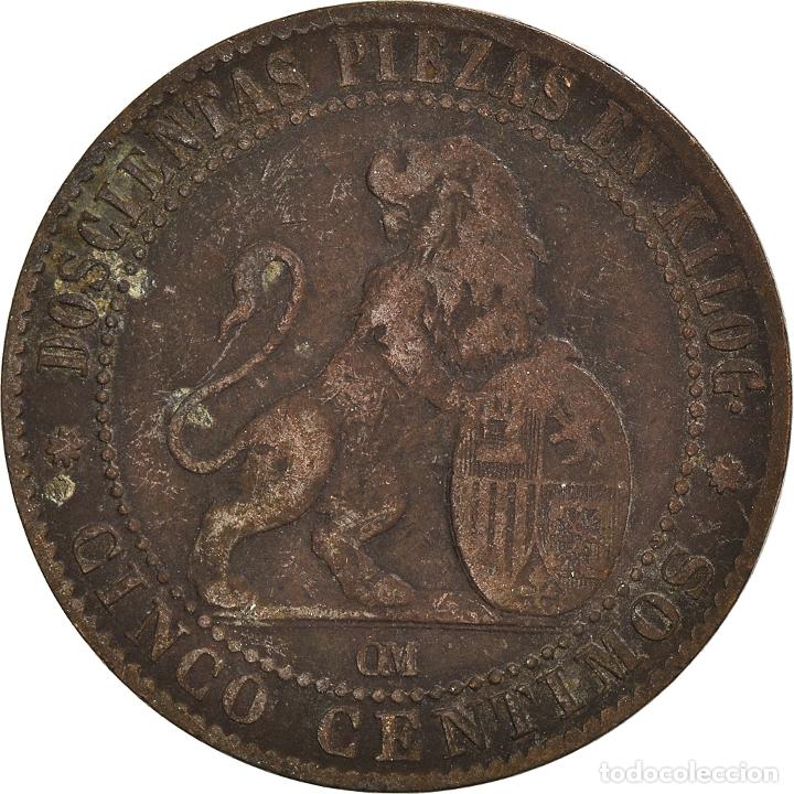 Monedas de Espa&ntilde;a: [#920404] Moneda, Espa&ntilde;a, 5 Centimos, 1870 - Foto 2